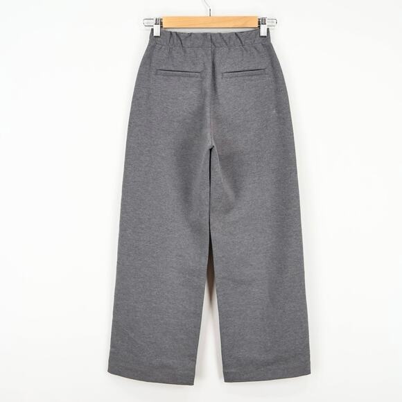 NWT Everlane The Wide Leg Dream Pant Mid Rise Heathered Charcoal Gray Size XXS - Picture 4 of 8